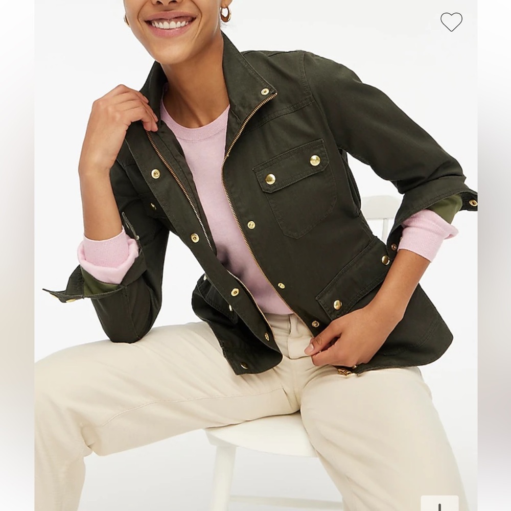 NWT J Crew Factory Resin-coated twill field jacket SP